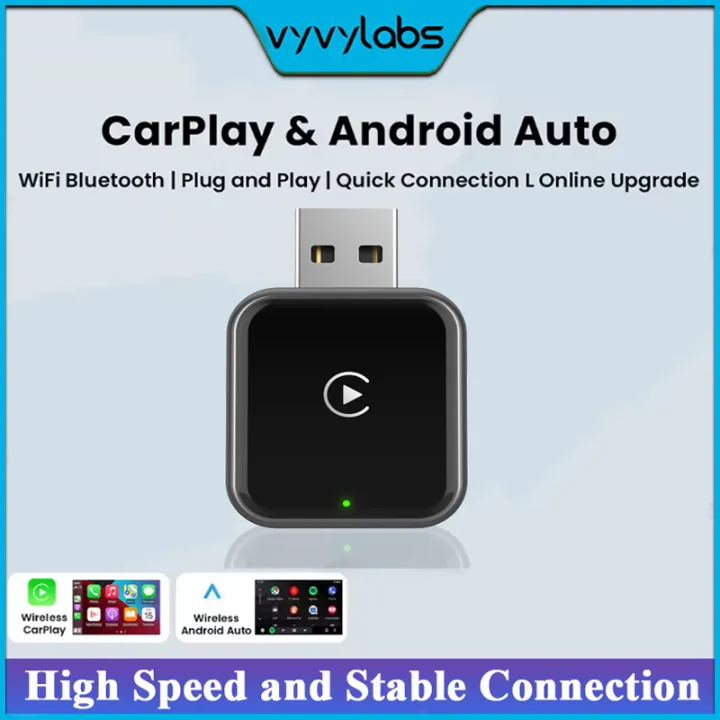 Vyvylabs Mini Wireless CarPlay Adapter 5.4Bluetooth Plug&Play, No Delay & Stable Connection For Car For Radio Benz Audi Toyota Mazda Nissan Chevrolet Suzuki