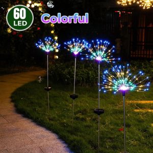 【BUY 3 TAKE 3】BGVP 3PCS 6PCS Firework Lights 150LED Light Solar Christmas Light with Solar Panel Strips DIY Flowers Fireworks Lamp Outdoor Decorative Lights Solar Powered Light IP65 Waterproof Light Outdoor Garden Path Lawn Lamp Christmas Party Decor