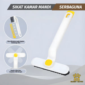 Bright Crown Sikat 3in1 Multifungsi Pembersih Kamar Mandi Dapur Bisa Berputar 360° Terdapat Capitan
