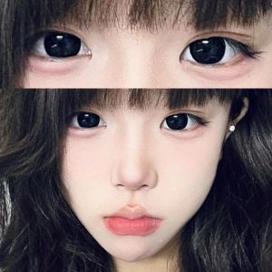 6 Months (Included) Colored Eyes with Power(1 Pair)Naturally Enlarge Your Eyes Hot Sale Big Eyes BIG黑14.5大直径 半年抛两片装自然扩瞳显大眼氛围感 眼镜