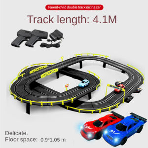 Track racing toy two-person remote control race car large double track race children parent-child toy birthday gift
