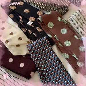 Korean Tie Bag Handle Small Scarf Summer New Style Neck Tie Small Scarf Versatile Elegant Hair Tie Ribbon Long Strip Ribbon