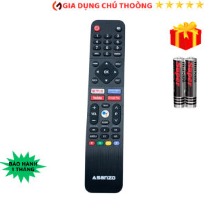 Remote điều khiển tivi ASANZO Mã 01 giọng nói điều khiển TV Asanzo các dòng tivi SMART LED LCD - Tặng kèm pin - GDCT