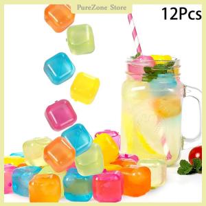[PureZone] 12 Cái Bộ Whisky tái sử dụng ICE CUBE mùa hè chịu mài mòn đá Whisky Cubes phụ kiện nhựa