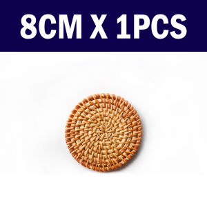 ALX MALAYSIA Heat Resistant Handwoven Round Rattan Placemat Dining Table Mat Cup Rattan Coaster Alas Rotan 藤 杯垫