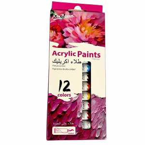 12 Colors Acrylic paint Set - Premium Quality 9ml Tubes for Art & Crafts