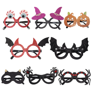 8Pcs Halloween Eyeglasses Frame Funny Plastic Glasses Frame For Adult Children Holiday Parties Festival Celebration
