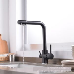 AU Kitchen pure water three-in-one faucet hot and cold water rotating multi-functional sink with water purifier