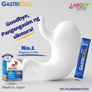 LABO NUTRITION GastriCELL Powder 30 sachets x 2 bxs  Effective for GERD Acid Reflux  Heartburn and Ulcer Food Supplement
