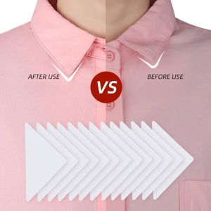 30pcs Shirt Collar Styling Stickers T-Shirt Stand Collar Stays Anti-roll Fixed Pads Self-adhesive Invisible Patches Accessories