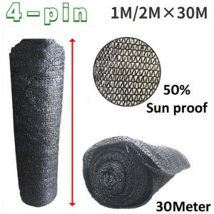 1/2 Meter x 30 Meter Black Sun Shade Netting UV Resistant Shading Greenhouse Garden Sunblock Cloth Net 50% 70% 90%遮阳网