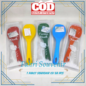 Souvenir Pernikahan Centong Kemasanh Mika FREE KUT Isi 50 PCS