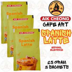 Aik Cheong Cafe Art Spanish Latte Instant Chocolate Drink 25 Gram 12 Sachets