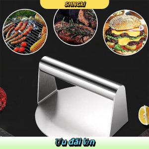 SHNGki Thép Không Gỉ Smash Burger Báo Chí Bánh Hamburger Patties Thịt Masher Thông Tư Thịt Báo Chí Khuôn Cho Deli Thịt Phụ Kiện Nhà Bếp