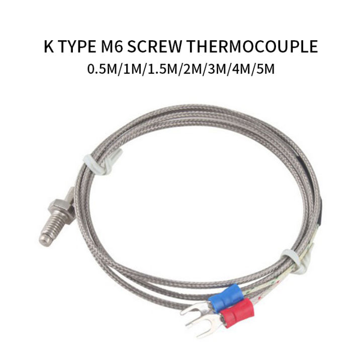 KType Thermocouple ก้านสแตนเลส Thermocouple 0.5M 1M 1.5M 2M 3M 5M สาย