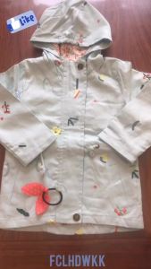 2026 Spring Autumn Girls Windbreaker Coat Jackets Baby Kids Flower Embroidery Hooded Outwear For Baby Kids Coats Jacket Clothing2026