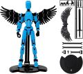 Upgraded T13 Action Figure with Wings and Holder -[Assembly Completed] Dummy 13 Robot, 3D Printed Flexible Titan Gift, Multi-Jointed Desk Executive Toy - 5.3 inch (Gold). 
