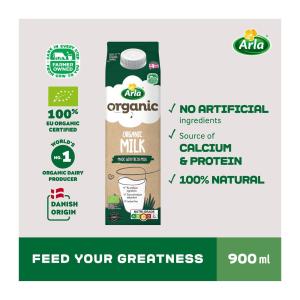 Arla Organic Fresh Milk 900ML 3.5-Percent Fat - Lactose Free