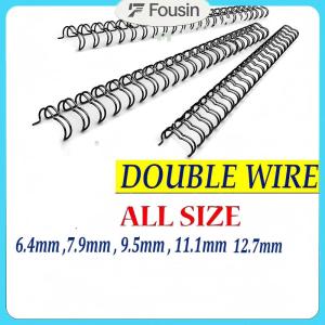 100Pcs Black Double Wire Binding Spines 3:1 Pitch 34 Loops Wire Comb O Ring Binding Coil Durable Metal Wire Comb Binding Supplies Sturdy Document Book Binding Ring for Notebook Calendar Brochure and Office Paper Binding Projects