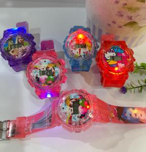 NEW 6 LIGHT Jam Budak Cartoon Lampu Muzik Frozen Kitty Barbie