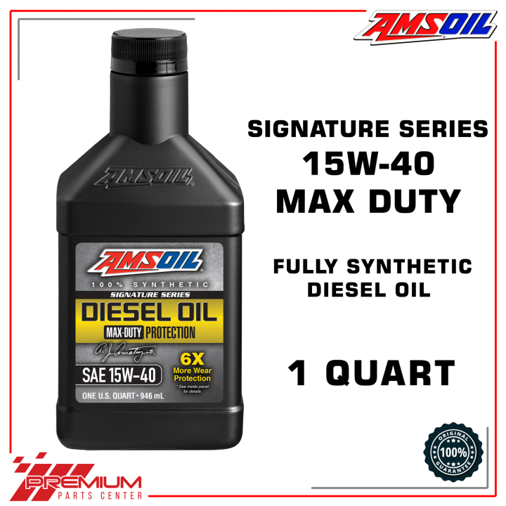 AMSOIL Signature Series Max-Duty Synthetic Diesel Oil 15W-40 Quart ...