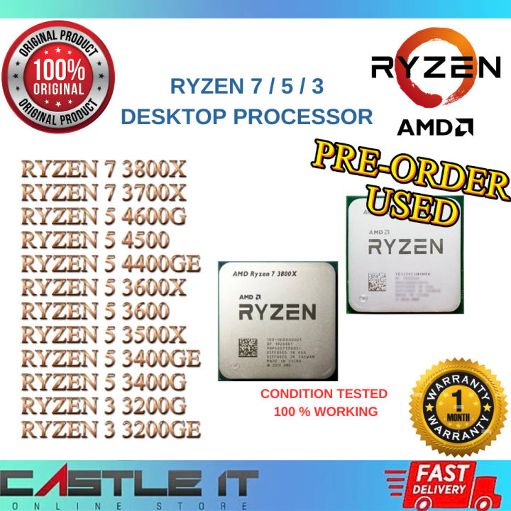 3800x Ryzen 3700x Vs 3500x AMD Ryzen 3800X 3700X R5 4600G 4500 - Main Image