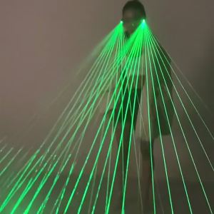 Multi-line Glasses Rave Futuristic Soldier Glasses with LED Light Glowing Wire Space Robot Glasses Cyberpunk Props