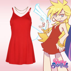 New Cos Panty· Anarchy Cosplay Red Dress Slipstock Angel Stocking· Anarchy Anime 2D Party Halloween Stage Play Dress Show Costume