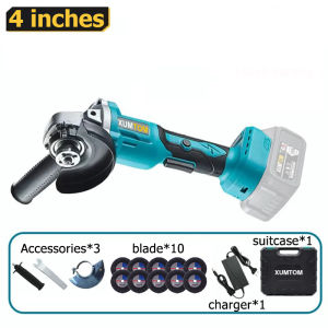 หินเจียรไร้สาย4 นิ้ว มากีต้า เครื่องเจียร์ 48V เครื่องเจียรไร้สาย เครื่องเจียรไฟฟ้า เครื่องเจียร์มือถือ เครื่องบดไฟฟ้า เครื่องตัดไฟฟ้า ตัดกระเบื้อง เหล็ก ไม้ ใบมีด 100มม กำลังไฟสูง 9999W Brushless ที่เจียไฟฟ้า หินเจียรไฟฟ้า