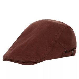 SIRENXI Màu sắc đồng nhất Mũ beret cổ điển Họa sĩ Có thể điều chỉnh Mũ lưỡi trai phẳng Thường ngày Hiphop Mũ lưỡi trai Nam giới