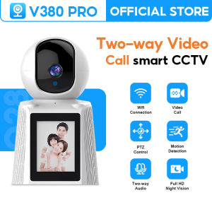 V380 Pro Cctv Camera Indoor Baby Monitor Camera And Audio Wireless With Speaker Smart Video Calling IP Security Camera HD 1080P Full Color Night Vision Indoor Baby CCTV Monitor 4.3in LCD Display Connect Cellphone