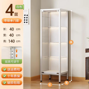 CraftedLiving SG-Handmade Display Cabinet With Light Transparent Glass Cabinet Toy Model Display Cabinet Living Room Household Storage