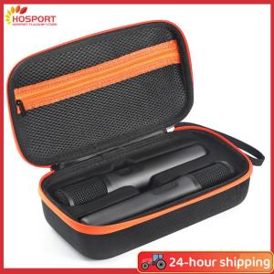 【HOSPORT】Rechargeable Battery Mic Travel Bag Waterproof Hard Travel Case Anti-Scratch for JBL PartyBox Wireless Mic & Accessories