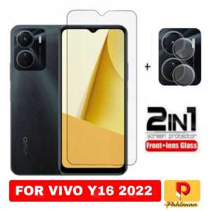 PROMO PAKET 2 INC 1 Tempered Glass VIVO Y27 4G 2023 / VIVO Y27 5G 2023 / VIVO Y16 2022 Anti Gores Kaca Clear