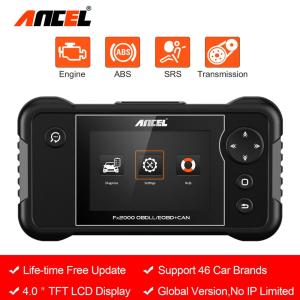 ANCEL FX2000 Car Scanner ABS SRS Transmission OBDII Scanner Diagnostic Tool Check Car Engine Code Reader OBD2 Scanner Vehicle Scan Tool OBD Diagnostic Scanner for All Cars