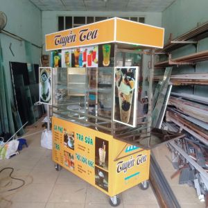 Xe cà phê nhỏ gọn giá sản xuất cơ khí Tân Ngọc Châu 0937272899