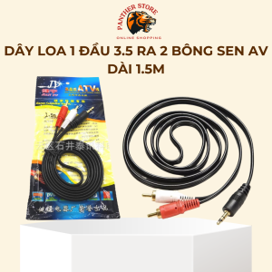 Dây loa jack 3.5 ra 2 đầu bông sen dài 1.5m