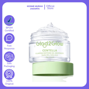 Glad2Glow Centella Soothing Moisturizer Gel Cica Pelembab Wajah 55g/30g Oil-Control Hydrating Moisturizer Jerawat Control Cream
