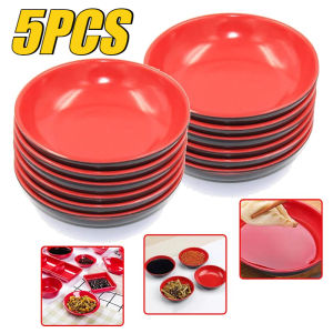 5Pcs Dipping Saucer Sauce Small Plate Round Food Dipping Bowls Seasoning Dish Appetizer Plates Restaurant Mini Plate