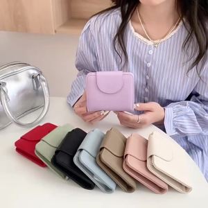 Phong cách tối giản ins Ví đựng thẻ màu Dopamine bán chạy phong cách Hàn Quốc ví đựng thẻ màu đồng ví đa chức năng dung lượng lớn
