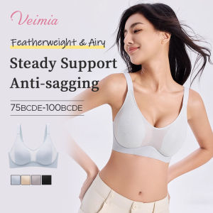 【OFFICIAL】 Breathable Molded Cup Soft Underwire Bra Ultra-thin Breathable Underwear Comfortable Soft Underwire Support Bra Lifting And Anti-sagging Plus Size Seamless Bra