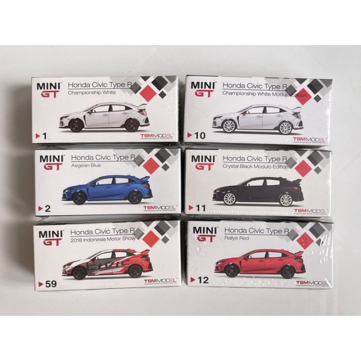Mini GT 1/64 Honda Civic Type-R FK8 Bianco (MGT00001-R) - Modello In Scala Con Base