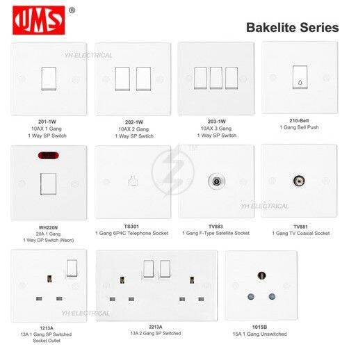 UMS Bakelite Series Switches & Socket Outlet (SIRIM) 13A Switch socket ...