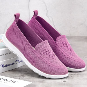 Cod Black Rubber Slip On Shoes for Women Comfortable Casual Flat Shoes For Lady New Summer Walking Shoes
