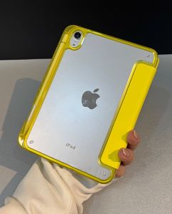 Transparent Hard Case for iPad Air 13 11th 2025 5th Air 4th Generation 2022 Pro 11 12 9 inch 2022 iPad 10th 9th 8th 7th Generation iPad 10.2 10.5 Mini 6th Cover with Pencil Holder