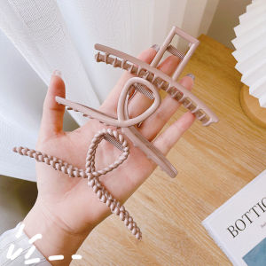12CM Geometric Hair Claw Clamps Metal Hair Crab Moon Shape Hair Claw Clip Solid Color Large Size Hairpin Hair Accessories