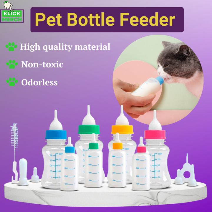 Klick Merch 6pcs Puppy Kitten Rabbit Feeding Bottle Nursing Water Milk