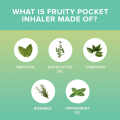 Pastel 2-in-1 Fruity Mixed Berry Scent Pocket Inhaler x1 (1.5ml)Menthol Vapors, Fruit Extracts, Essential Oil, Relieves Dizziness, Headache, Fatigue] (Twin Releaf). 