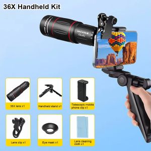 SPARAK 1Set Zoom Mobile Phone Camera Lens 18/28/36X Clip-On Telephoto Lens Photography Parts for Camping Sports