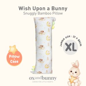 [SG] Ox and Bunny Wish Upon a Bunny Jumbo Size Snuggly Bamboo Pillow (Pillow + Case) newborn baby toddler baby gift